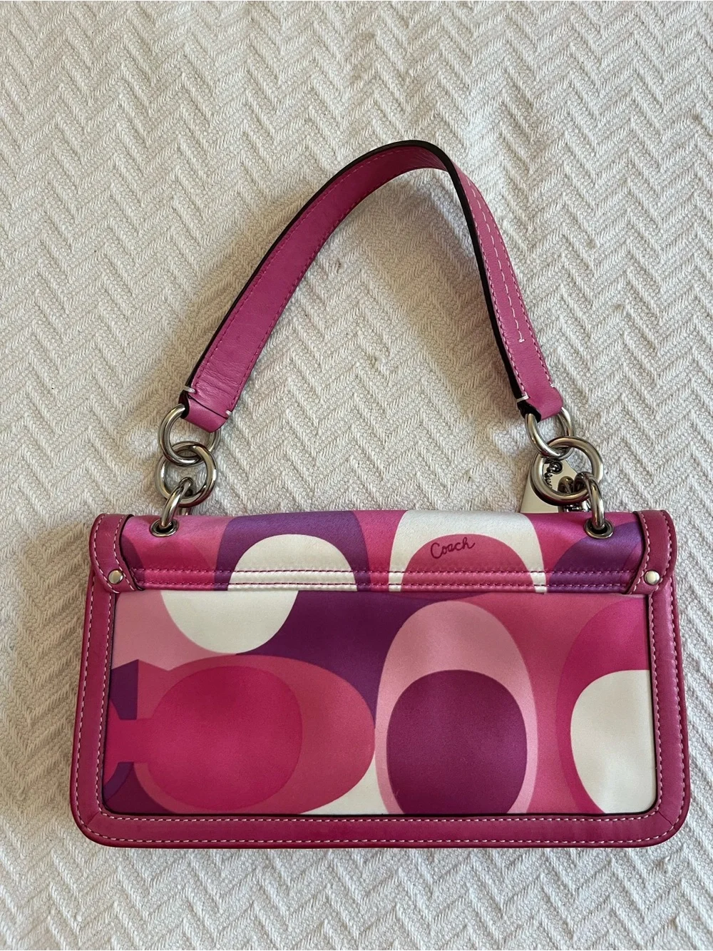 Coach Y2K Pink Optic Satin Bag